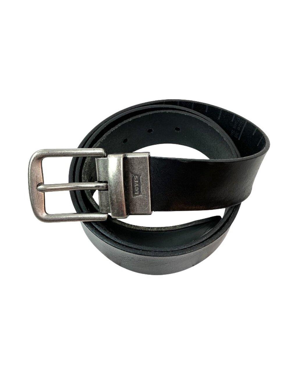 Levi’s Heavy Duty Smooth Leather Belt Gunmetal Buckle Mens 32-42 Adjustable Blac
